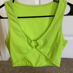 Lime green crop top